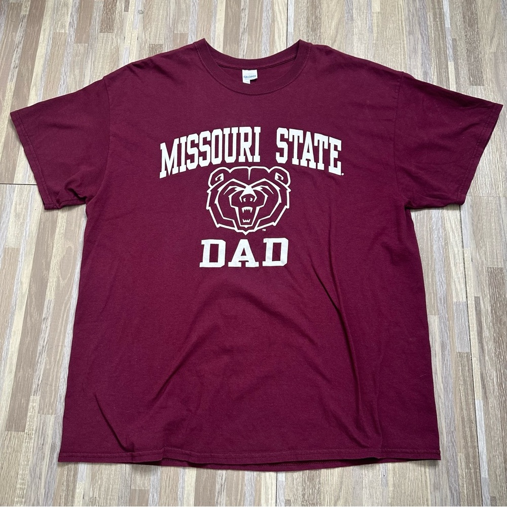Missouri State Dad T-Shirt Maroon & White Size XL
